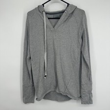Athleta Women's Gray Hooded Sweatshirt Thumb Holes Size Small