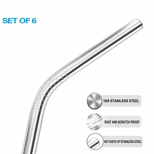 Set Cannucce per Cocktail in acciaio inox riutilizzabili lavabili ACCIAIO INOX - Foto 5 di 5