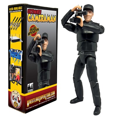 Ultimate TV Camera Man With Deluxe Articulation for WWE Wrestling Action Figures