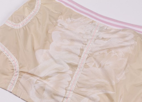 Vintage Custo Barcelona Y2K Nylon Dragon Print Tan/Pink Mini Skirt Size US6 - Bild 5 von 6