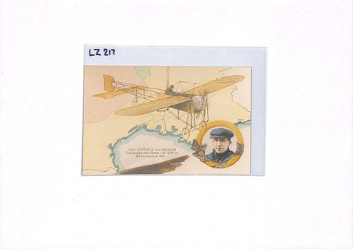 FRANCE PIONEER AVIATION Art Postcard CHAVEZ Bleriot Monoplane 1910 Channel LZ217 - Picture 5 of 12