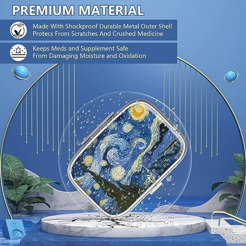 Small Metal Pill Box Container Moisture-proof Medicine Organizer Box Multi-style - Picture 4 of 18