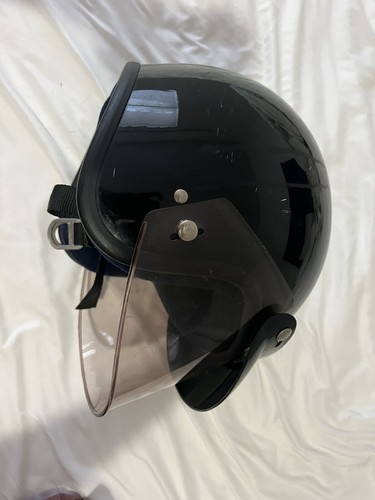 Vintage Black Cyber U-4 Helmet w/Visor Medium - Photo 3 sur 5