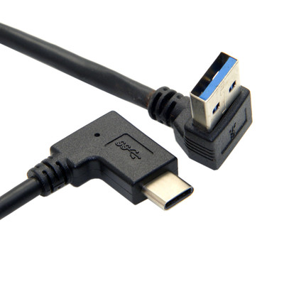 Reversible USB 3.1 USB-C Angled to Right Angled 90 Degree USB 3.0 Data Cable MA