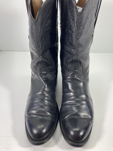 Lucchese Handmade Classics Roper Stiefel Herren 9,5 A schmal schwarz Leder Western - Bild 20 von 21