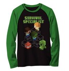 Minecraft Boy Long Sleeve Shirt Size 8