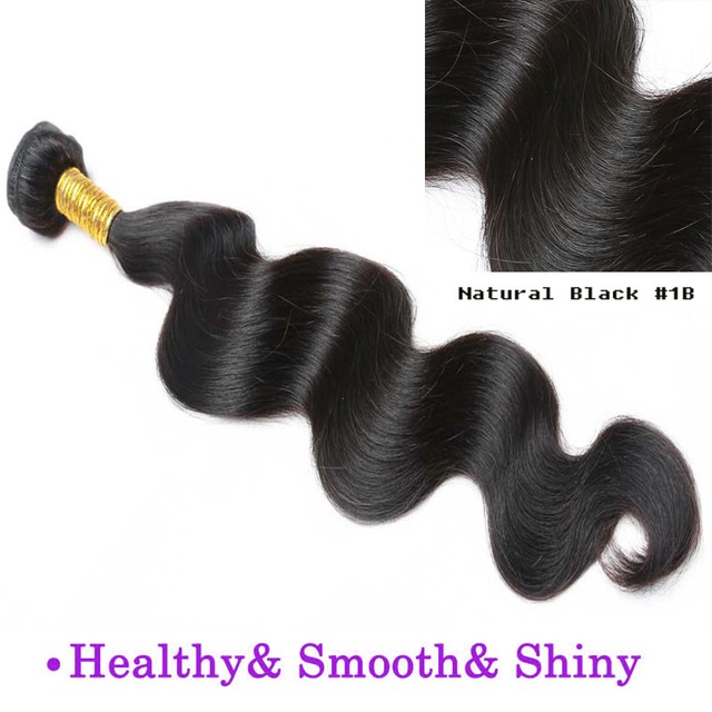 Brazilian Indian Wavy Human Hair Weave Virgin Remy Sew In Body
