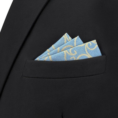 S&W SHLAX&WING Mens Pocket Square Paisley Wedding Party Woven Elegant											 - Picture 155 of 349