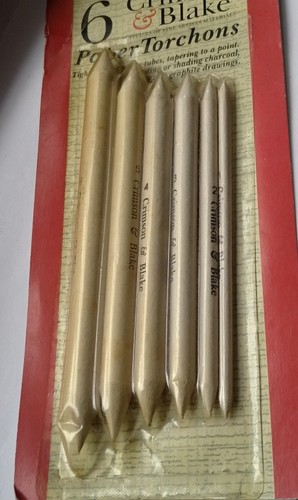 Vintage Olde Artist 🎨 Studio Pencil Set 6 Art Paper Torchons Crimson Blake 6 - Picture 4 of 7