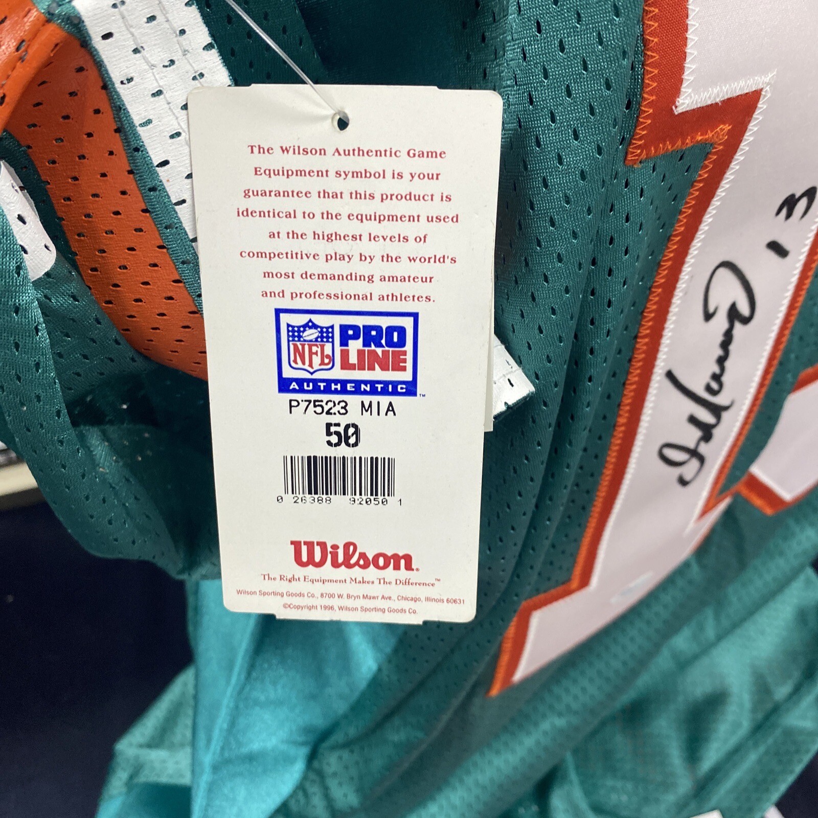 Dan Marino SIGNED AUTOGRAPHED Miami Dolphins Jersey JSA COA Wilson Authentic PRO - Picture 5 of 7