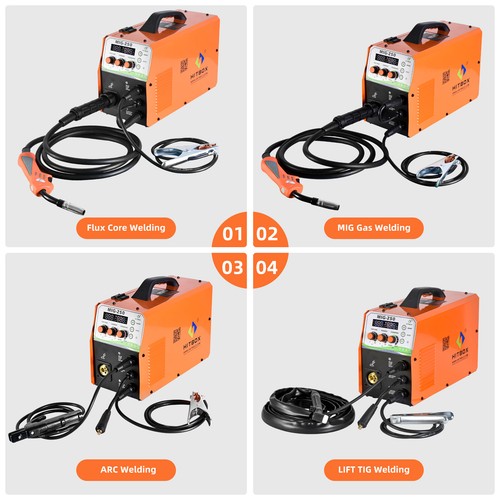 UK 3 IN 1 MIG Welder Gas/Gasless 220V IGBT ARC/TIG/MIG Welding Machine & Helmet - Picture 8 of 17