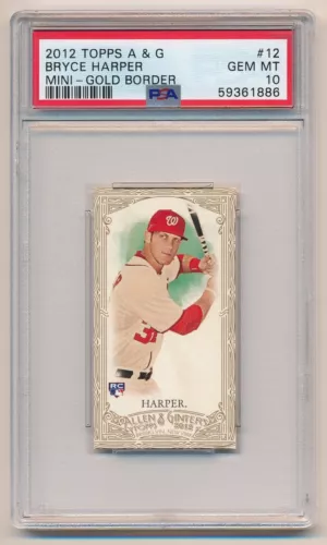 2012 Topps Allen & Ginter Bryce Harper Rookie Mini Gold Border PSA 10 Gem Mint