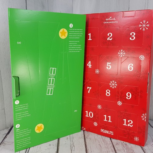 Hallmark Peanuts Countdown Calendar & 11" Tree Display w/ 12 Mini Ornaments NEW - Picture 6 of 8