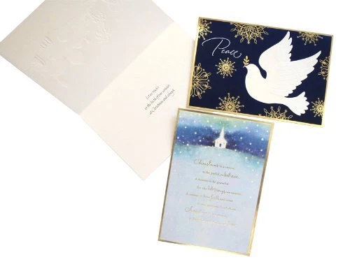 Рождественские и белые рождественские открытки упаковка из 4 шт. - Изображение 4 из 4