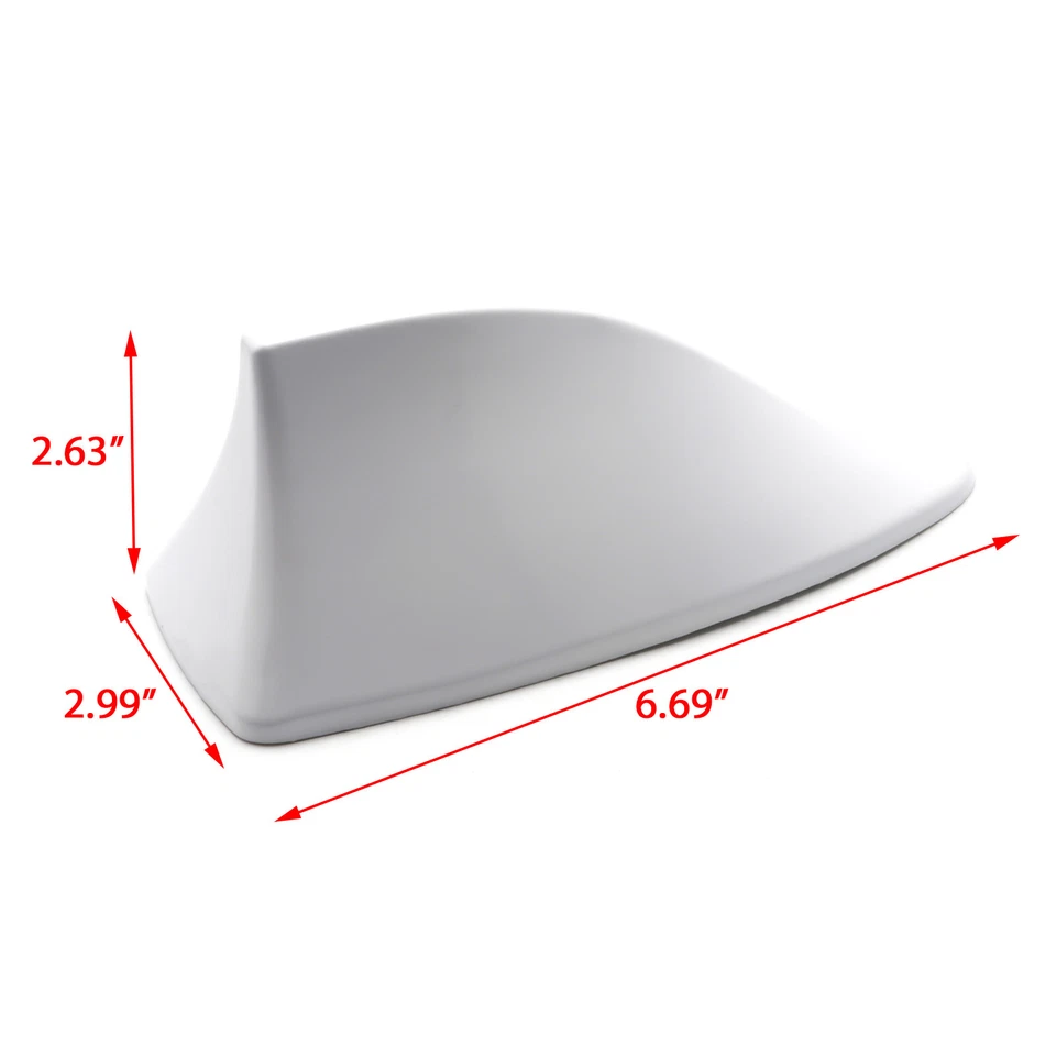 Antena de techo universal negra/blanca aleta de tiburón antena señal de radio FM/AM decoración 1 pieza Foto 4 de 4