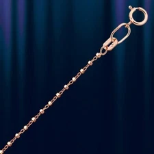 Fantasy Chain Anchor Ball Ball Russian Rose Gold 585 Necklace 1.0mm NEW