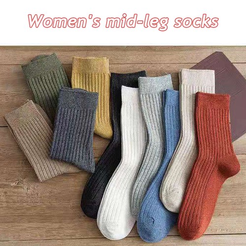 Pairs Solid 1/2 Thick Casual Foot Winter Socks Women / Ladies Sports Socks Wa ^ - Bild 4 von 34