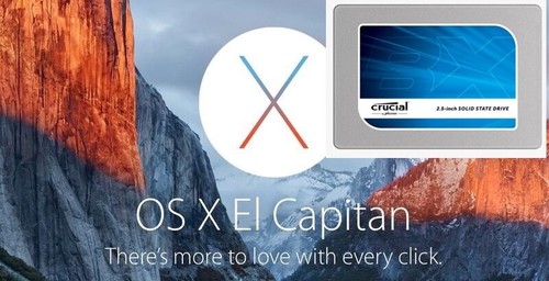 CRUCIAL 120GB BX100 2.5 APPLE  MACBOOK SSD SOLID STATE DRIVE w/ OS X EL CAPITAN - Afbeelding 1 van 4