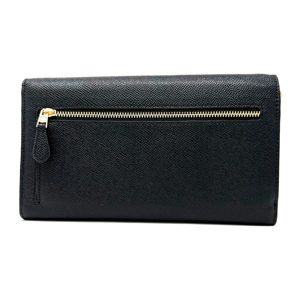 Coach Travel Envelope Wallet Wristlet in Black Leather C0707 - Image 3 of 4