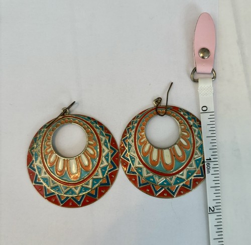 Pendientes Boho Southwest Gancho Grande Colgante Ligeros F257 - Imagen 4 de 5