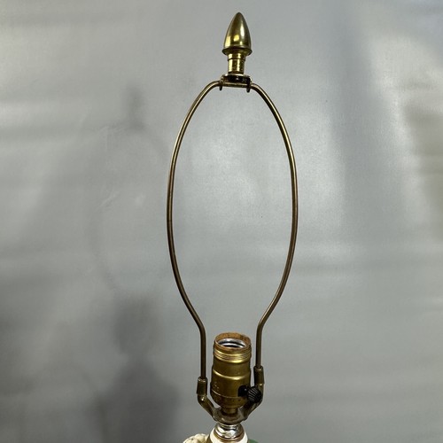 Vintage Capodimonte Italienische Porzellan Tischlampe Messing Fischfuß Handbemalt - Bild 13 von 18