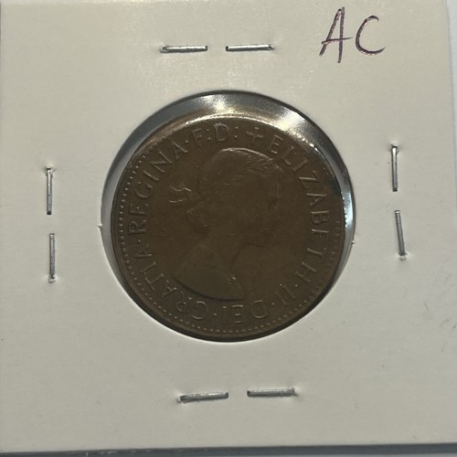1959 Half Penny Coin - Off Centre Misstrike Error Lip - Scarce Predecimal Collar - Picture 8 of 8