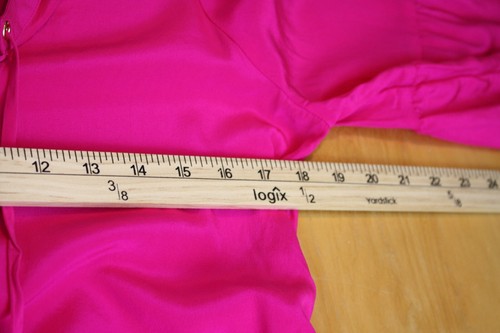 Lilly Pulitzer Top Womens Small Pink Milan Magenta 100% Silk Tassel Blouse Shirt - Picture 10 of 12