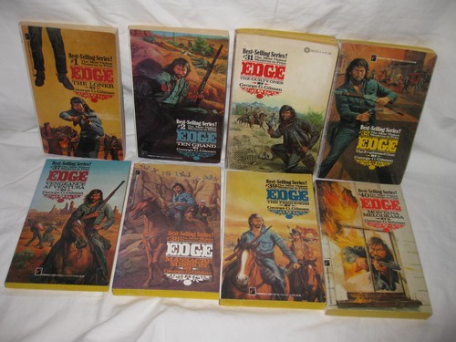 EDGE, MOST VIOLENT WESTERNS IN PRINT, 16 PB BOOKS, GEORGE G GILMAN, 1989-1993 - Picture 6 of 9