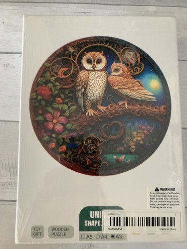 Moon Night Owl Wooden animal puzzle for adult Beautiful Gift Package family game - Picture 6 of 7
