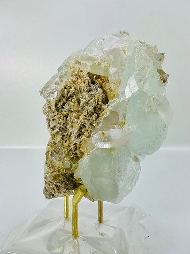 Aquamarine Beryl Aquamarine Cluster Mica Muscovite Pingwu Mine China 237g - Picture 7 of 14