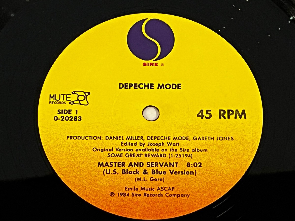 Depeche Mode Master And Servant 12 in 45 RPM USA Black