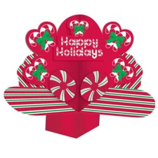 Peppermint Swirl Dimensional Centerpiece 9" x 9" Paper Tableware Decoration