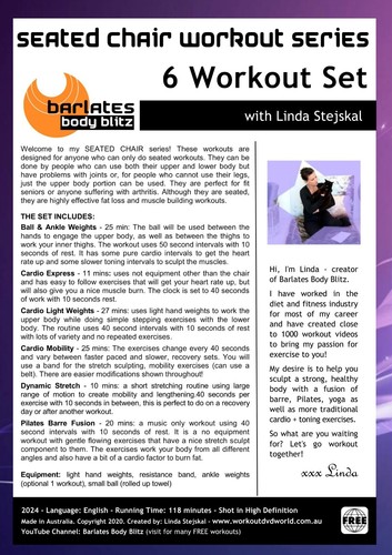 BARLATES BODY BLITZ SEATED CHAIR 6 WORKOUT SERIES DVD LINDA STEJSKAL NEW - Picture 2 of 2