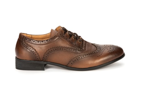 Norwood Collection Brown Leather Ghillie/Day Brogues(Hybrid) now only £84.99 - Afbeelding 3 van 5