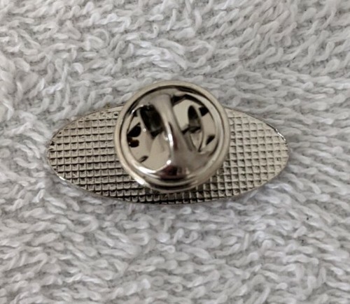 Vintage Peterbilt Silver Red Metal & Enamel Lapel Hat Tie Tack Trucker Pin - Picture 3 of 3