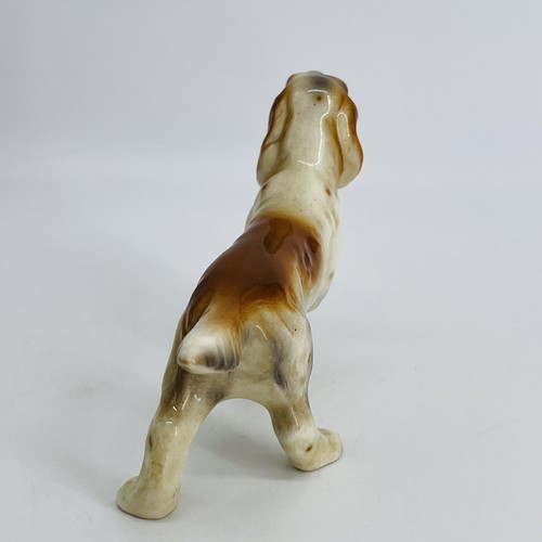 VTG MID-CENTURY JAPAN CERAMIC GLAZED GLOSSY COCKER SPANIEL PUPPY DOG FIGURINE - Picture 4 of 14