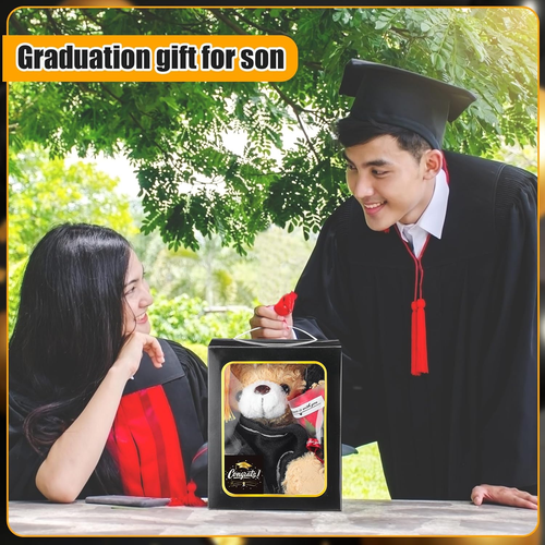 9 Inches 2025 Graduation Plush Bear Graduation Gifts Set with Heart Picture Fram - Picture 6 of 6