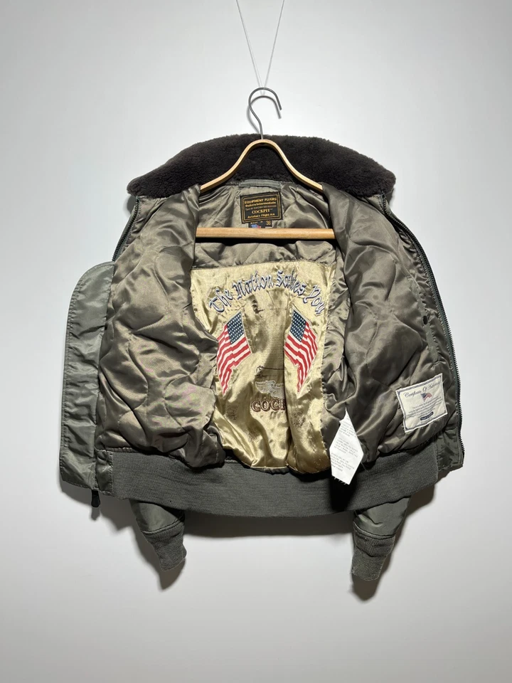 Cockpit USA G-1 Flight Nylon Bomber Jacket With Patches Size 36 - Image 4 of 4