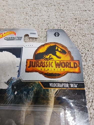 Hot Wheels Character Cars Jurassic World Velociraptor Beta Diecast Car  - Picture 2 of 13