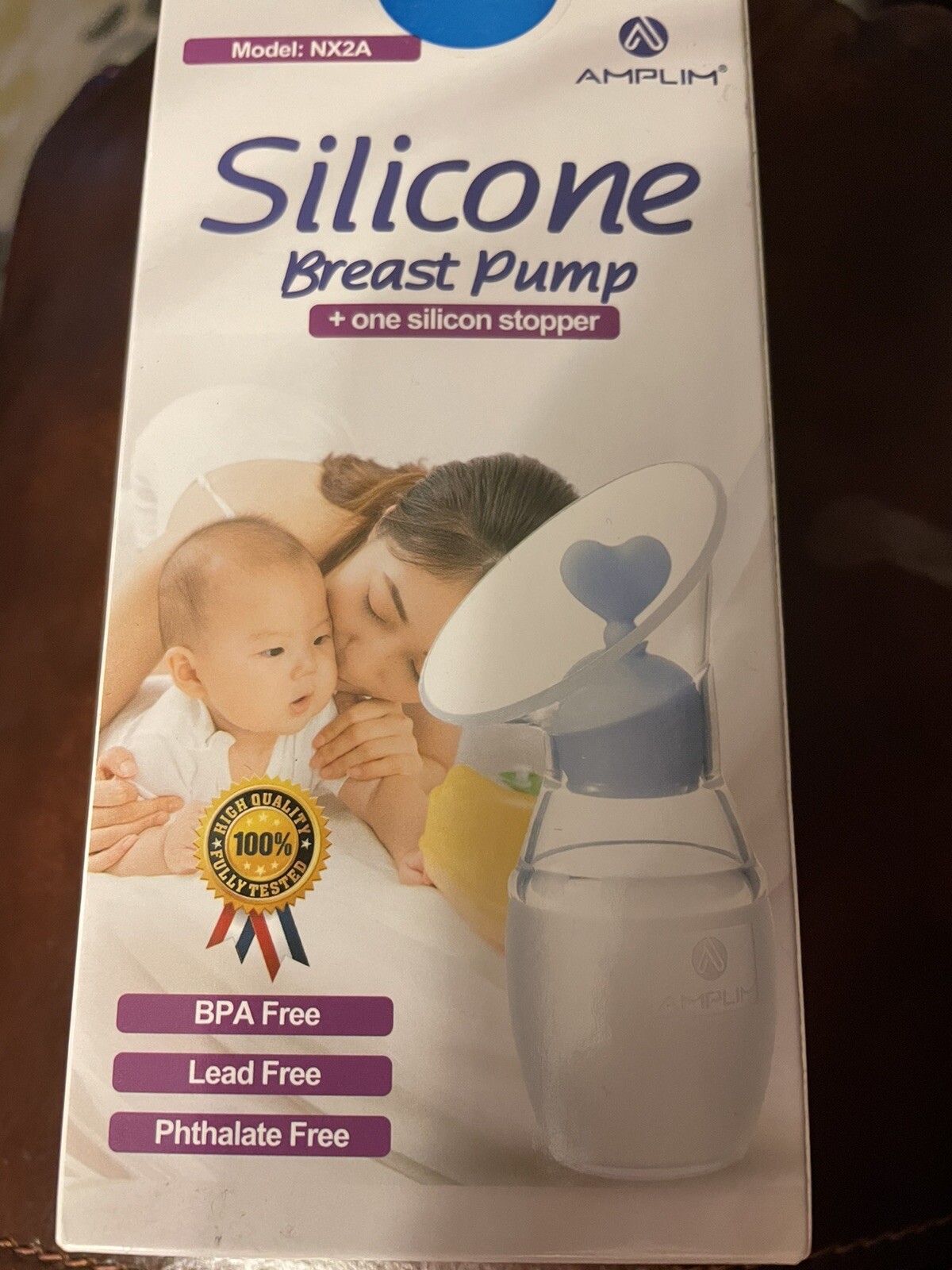 Silicone Breast Pump Amplim NX2A Hands-Free Comfortable Design  -image