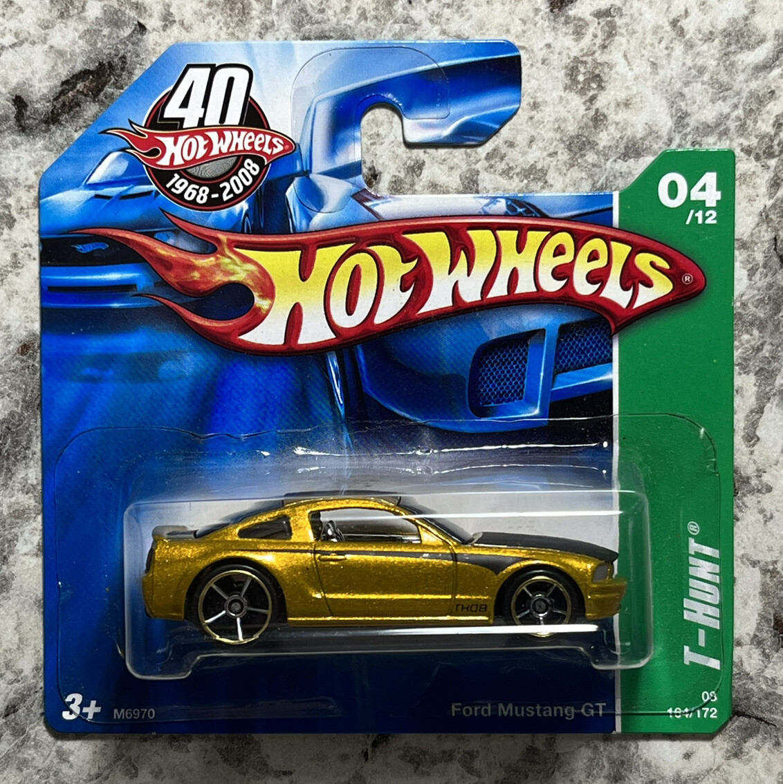 2008 Hot Wheels 1/64 Treasure Hunt Ford Mustang GT Gold NOS