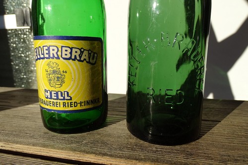 c.1940-70 KELLER BRÄU 2x Bierflasche KELLER BRAUEREI 4910 Ried Flasche - Picture 2 of 12