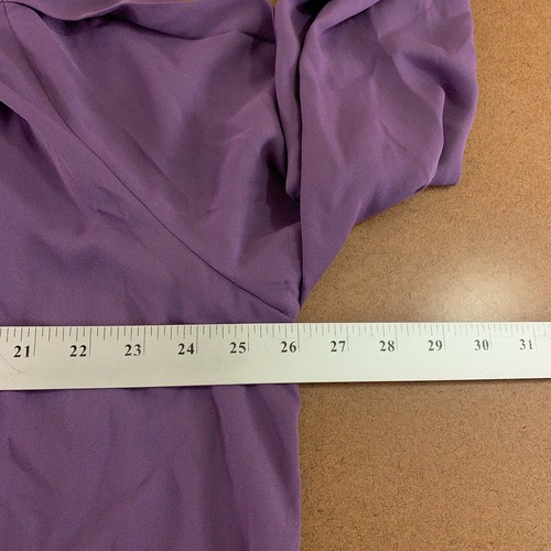 Banana Republic Womens Size XL Purple Long Sleeve Pleated Georgette Blouse NWT - Picture 8 of 10