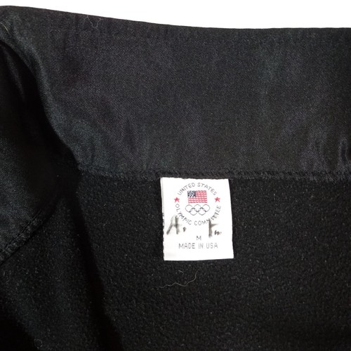 Olympic Committee Full Zip Jacket Med Black US Team Warm Up Track Made in USA - Picture 5 of 9