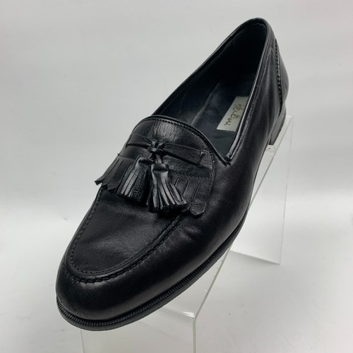 Perlini Halbschuhe schwarz Leder Kiltie Quaste runde Schürze Zehe Schuhe Größe 10W - Bild 1 von 11