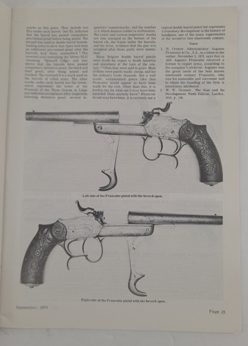 The Gun Report Magazine, Francotte Double Barrel Centerfire Pistol, September - Picture 5 of 13