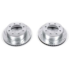 For Power Stop 00-02 Dodge Ram 2500 Front Evolution Drilled & Slotted Rotors