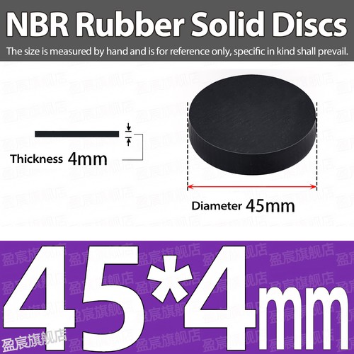 NBR Rubber Solid Discs Flat Round Pad Sealing Non-Slip Cushioning Dia 5mm-150mm - Bild 140 von 266
