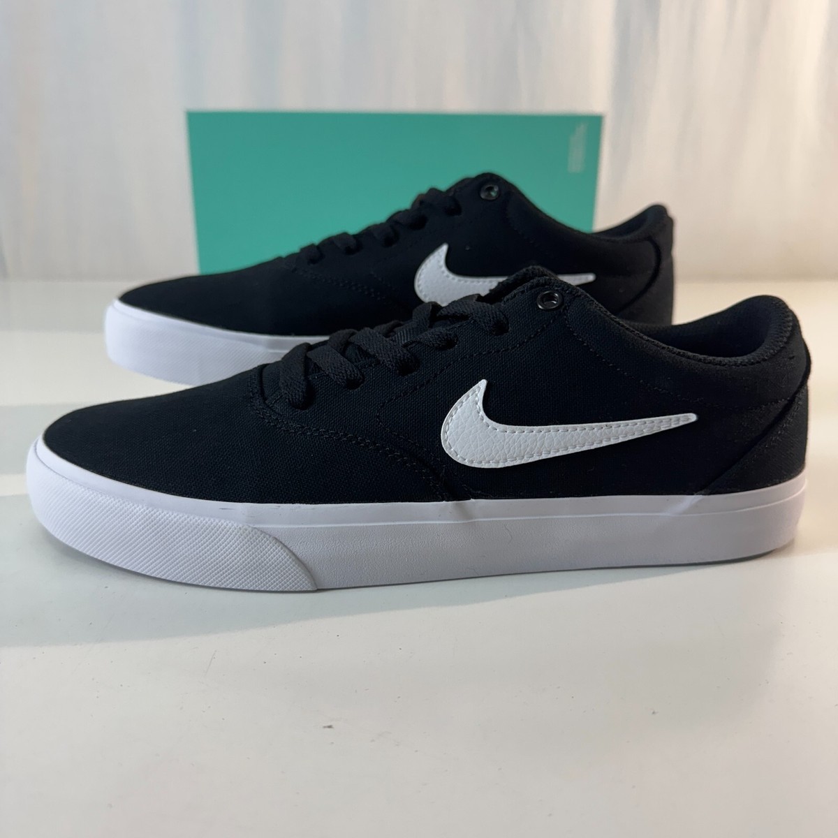 Nike SB Charge Canvas Skateboarding Shoes CD6279-002 Black White‎ Men\'s Size 8.5 Nike SB Charge Black/White Canvas Solarsoft Men main image 2