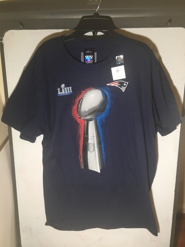 New England Patriots Super Bowel LIII Trophy Champions T-shirt NWT